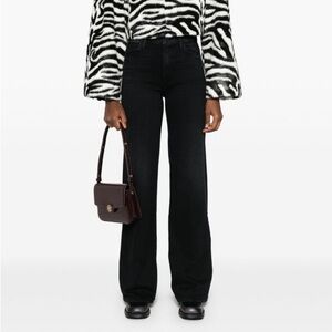 MOTHER Black Hustler Roller Heel Jeans